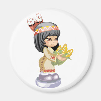 先住民アメリカンガールマグネット マグネット