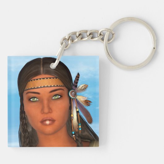 先住民アメリカンガール キーホルダー (裏面)
