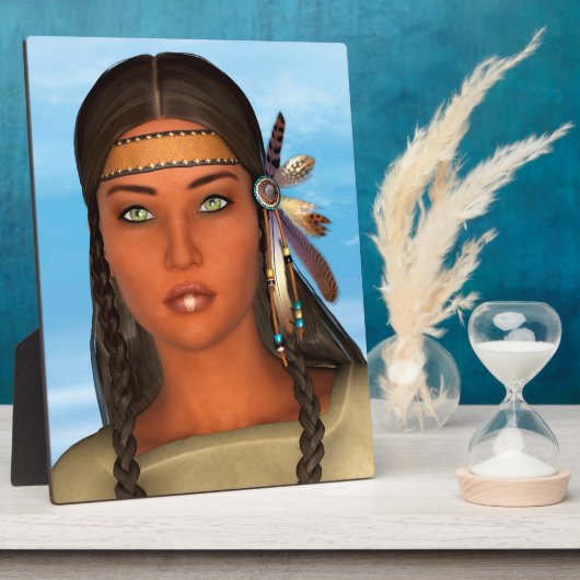 先住民アメリカンガール フォトプラーク (側面)