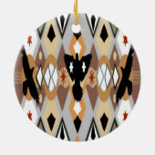 先住民アメリカンクロウオーナメント セラミックオーナメント (裏面)