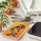 先住民アメリカンココペリシンボルキーチェーン キーホルダー (正面右)