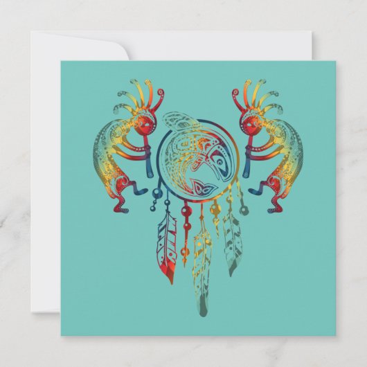 先住民アメリカンココペリホエールドリームキャッチャー1 (正面)