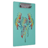 先住民アメリカンココペリホエールドリームキャッチャー1 クリップボード (右)