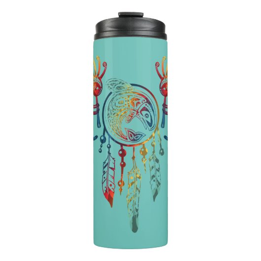 先住民アメリカンココペリホエールドリームキャッチャー1 タンブラー (正面)