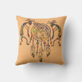 先住民アメリカンココペリホエールドリームキャッチャー2 クッション (裏面)