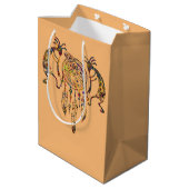 先住民アメリカンココペリホエールドリームキャッチャー2 ミディアムペーパーバッグ (裏面アングル)