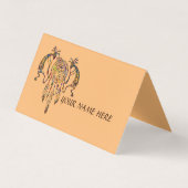 先住民アメリカンココペリホエールドリームキャッチャー2 名刺 (正面)