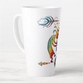 先住民アメリカンココペリ2羽1 カフェラテマグ (左アングル)