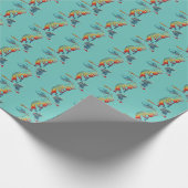 先住民アメリカンココペリ2羽1 ラッピングペーパー (角)