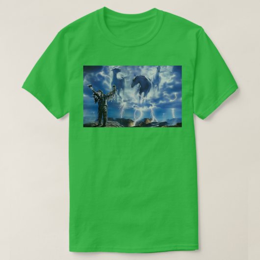 先住民アメリカンシャーマンコールサンダー Tシャツ (デザイン正面)