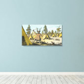 先住民アメリカンシャーマン キャンバスプリント (インサイチュ (ウッドフロア))