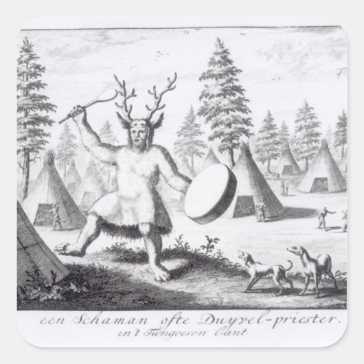 先住民アメリカンシャーマン スクエアシール (正面)