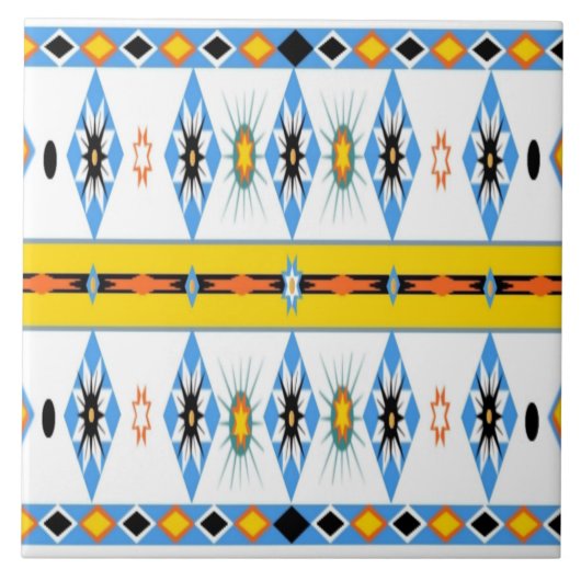 先住民アメリカンショショーネタイル タイル (正面)