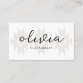 先住民アメリカンシンボル先住民QRコード 名刺 (正面)