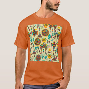 先住民アメリカンスタイルボホポウワウ Tシャツ