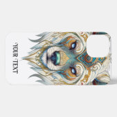 先住民アメリカンスピリチュアルウルフ紙プレート iPhoneケース (裏面横)