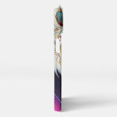 先住民アメリカンスピリチュアルウルフ紙プレート iPhoneケース (右側面)