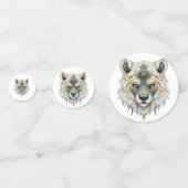 先住民アメリカンスピリチュアルウルフ コンフェッティ (裏面)