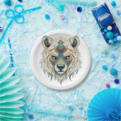 先住民アメリカンスピリチュアルウルフ ペーパープレート (パーティー)