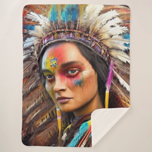 先住民アメリカンスーシェルパブランケット シェルパブランケット (正面)