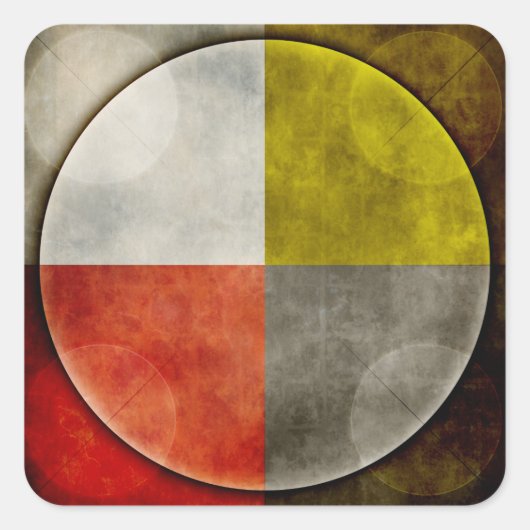 先住民アメリカンセイクリッドフープ スクエアシール (正面)