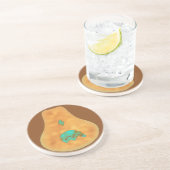 先住民アメリカンターコイズズニベア コースター (側面)