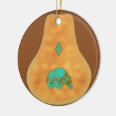 先住民アメリカンターコイズズニベア セラミックオーナメント (左)