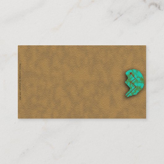 先住民アメリカンターコイズズニベア 名刺 (裏面)