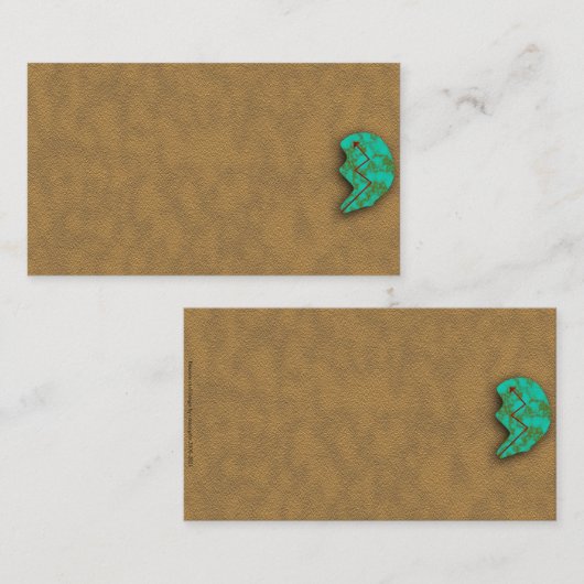 先住民アメリカンターコイズズニベア 名刺 (正面/裏面)