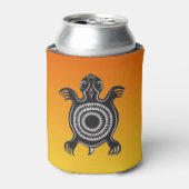 先住民アメリカンタートルシンボル 缶クーラー (缶正面)