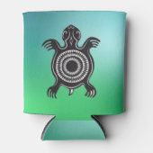 先住民アメリカンタートルシンボル 缶クーラー (正面)