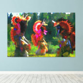 先住民アメリカンダンス キャンバスプリント (インサイチュ (ウッドフロア))