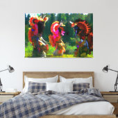 先住民アメリカンダンス キャンバスプリント (インサイチュ (寝室))