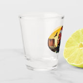 先住民アメリカンチーフオンワイルドランドスケープサンセット ショットグラス (左)