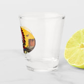 先住民アメリカンチーフオンワイルドランドスケープサンセット ショットグラス (右)