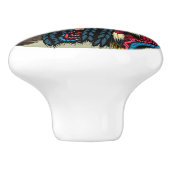 先住民アメリカンチーフオンワイルドランドスケープサンセット セラミックノブ (側面)