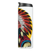 先住民アメリカンチーフオンワイルドランドスケープサンセット タンブラー (回転右)