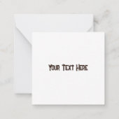 先住民アメリカンチーフオンワイルドランドスケープサンセット ノートカード (裏面)