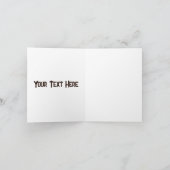 先住民アメリカンチーフオンワイルドランドスケープサンセット ノートカード (内部)