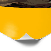 先住民アメリカンチーフオンワイルドランドスケープサンセット ポスター (コーナー)