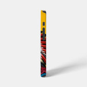 先住民アメリカンチーフオンワイルドランドスケープサンセット iPhoneケース (左側面)