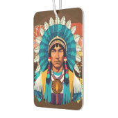 先住民アメリカンチーフパワーポートレート カーエアーフレッシュナー (左)