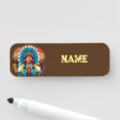 先住民アメリカンチーフパワーポートレート 名札 (インサイチュ)