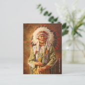 先住民アメリカンチーフラコタ ポストカード (スタンド正面)