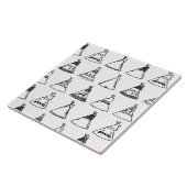 先住民アメリカンティピテンツカスタムBGカラー タイル (側面)