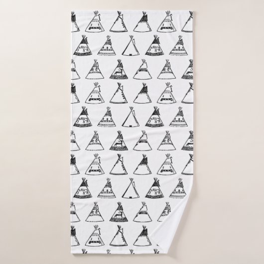 先住民アメリカンティピテンツカスタムBGカラー バスタオル (バスタオル)