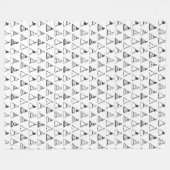 先住民アメリカンティピテンツカスタムBGカラー フリースブランケット (正面(横))