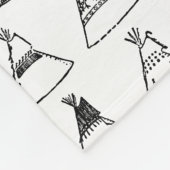 先住民アメリカンティピテンツカスタムBGカラー フリースブランケット (角)