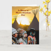 先住民アメリカンデイティピスアットサンセット カード (黄色い花)