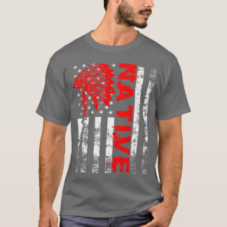 先住民アメリカンデイヴィンテージ国旗USA Tシャツ
